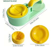 1Pc Heavy-Duty 3-In-1 Dumpling Press - Features An Easy-Clean Green Base And Strong Handles For Homemade Dumplings, Pierogi, And Spring Rolls - Perfect For Chinese, Eastern European, And Asian Cuisines - Essential For Holiday Cooking (Halloween, Christmas, Thanksgiving, Easter, ) - Safety And Durability - Green - View 9