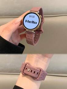 1条18mm/20mm/22mm硅胶表带，兼容三星Galaxy Watch 3/4/5/6 40mm 44mm经典款、43mm 47mm款，兼容华为GT5 GT4 GT 3/2 46mm款，男女通用 - 紫色 - 查看 4