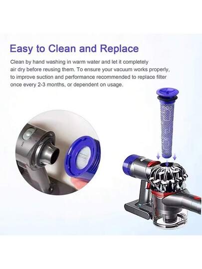 HEPA Filter Dyson V8 V7 Accessories Robot Stofzuiger Cleaner Washable Replacement Spare Parts view 6