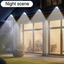 4pcs Solar Street Light Motion Sensor Safety Solar Floodlight Outdoor Road Wall Light, With 3 Lighting Modes, Suitable For Front Door, Garden, Courtyard, Garage, Path - Solar Wall Light - Black - View 6