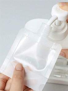 10PCS Portable Lotion Fluid Makeup Packaging Bag Cosmetic Shampoo Suction Bag Reusable Squeeze Stand Up Spout Pouch Refillable Empty Squeeze Pouch Travel Bottle