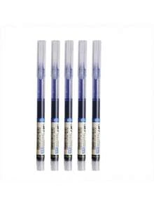 10入組直式液體筆，快乾測試簽名膠筆，0.5mm黑藍墨水學校辦公室筆，文具學校滾珠筆