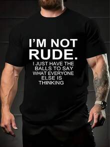 Men Fall Clothes Playeras De HombreCustomizable Im Not Rude Just Honest Comfortable Festival Gifts