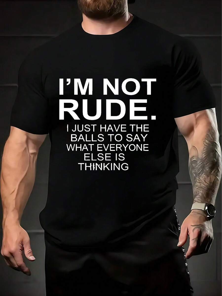 Men Fall Clothes Playeras De HombreCustomizable Im Not Rude Just Honest Comfortable Festival Gifts