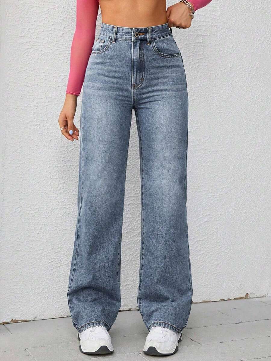 Women Jeans - Medium Wash - View 1