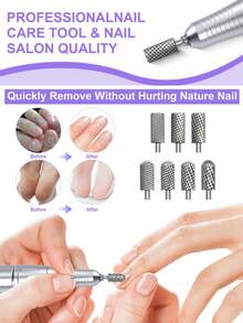 美甲钨钢抛光头指甲钻头替换件指甲抛光头抛光头修脚美甲工具适用于指甲凝胶指甲油