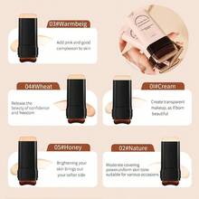 Tvlv Maquillaje en Barra, Base en Barra con Brocha, Base De Maquillaje en Barra 3 en 1, Base de maquillaje corrector fina y cmoda, No se apelmaza, Maquillaje en Crema para Pieles Maduras 05#Miel - 05#Miel - Ver 9