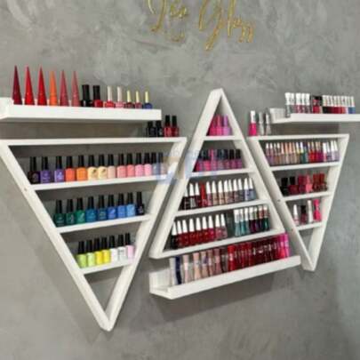 Expositor triangular esmaltes perfumes nail designer manicure