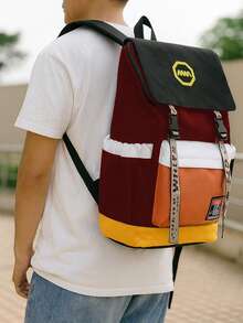 Shendy Vendy Mochila de gran capacidad Multifuncional, duradera, ligera e impermeable, Mochila moderna escolar - Rojo - Ver 2