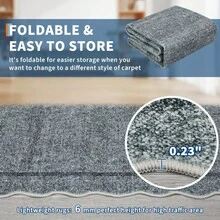 Modern Home Decor Simple Living Room Area Rug Non Slip Thin Bordered Entrance Runner Rug Non Shedding Low Pile Mat Throw Rug Easy To Clean Stain Resistant Carpet Printed Washable Soft Floorcover For Dinning Room Kitchen Laundry Bathroom Bedroom - Grey - View 5