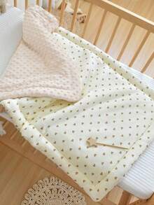 1件婴儿绉纱面料床垫垫，柔软蓬松绒垫，婴儿床软垫，儿童床棉质床垫，双面可用，可机洗 - 彩色 - 查看 14