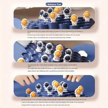 2-Player Astronaut Balancing Tree Chessboard Game - Enhances Reaction Time And Critical Thinking Skills, Relaxing Family And Party Game - Multicolor - View 6