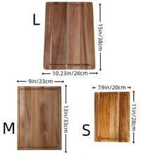 Large/Medium/Small Size Wooden Cutting Board With Non-Slip Base And Grooved Surface, Suitable For Meat, Vegetables, Cheese, Multi-Purpose Food- Cutting Board, Portable, Suitable For Home, Camping, BBQ, Holiday Gifts, Wooden Cutting Board, Carved Wooden Cutting Board, Hardwood Cutting Board