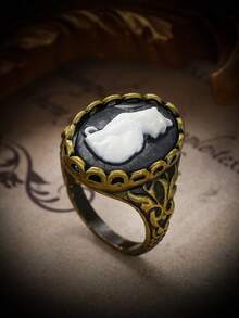 1 chiếc nhẫn trang sức hình mèo phong cách Bohemian cổ điển dành cho nam và nữ làm quà tặng tiệc - nhẫn - Xem 3