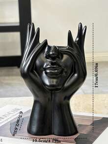 1pc Multi-Functional Creative Human Body Art Vase, Home Decor, Office Desk Organizer Pen Holder, Makeup Brush Holder Room Decor Flower Vase Glass Vase