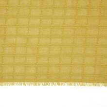 Sofa Blanket Size S Type Cover 100% Cotton With Knot At The Ends - Yellow - View 5
