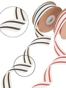 10 Yards/Roll Of Christmas Striped Ribbons, Gift Wrapping Ribbons, Natural Craft Accessory Ribbons, DIY Crafts, Holiday, Wedding, Valentine's Day, Christmas, Valentine's Day, Birthday Party Decorations. Gift Packaging Supplies, Ribbons&Bows. Festival And Party Supplies, Convenient And Practical