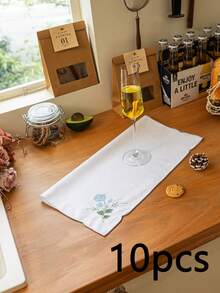 1/4/6pcs Floral Classic Countryside Handkerchief Decorative Placemats