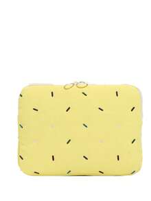 1 Stück neue bestickter Polka-Punkt Laptoptasche, Tablettasche, Innentasche und neue Notebookspeicher Innentasche. Sie zeichnet sich durch einen modischen, schlichten und frischen Stil mit einem bestickten Polka-Punkt-Design aus, was sie zu einer ausgezeichneten Wahl für Tablet-Nutzer macht. Laptoptasche für Frauen MacBook Hülle College-Essentials Schulanfang Laptophülle