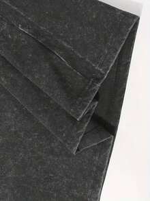 DARCSPORT Men's And Neutral Anti-Cancer Prayer Hand-Shirt-Double-Sided Wolf And Pattern, Loose Short Sleeves, Cotton Retro Style, Black With Pink Letters And White Wolf, Charity Design To Raise Cancer Awareness, Casual And Cancer Clothing, Washable, Comfortable Fit, Neutral Round Neck-Shirt, Old Washing Effect, Durable And Comfortable, Suitable Year-Round Wear - màu đen - Xem 6