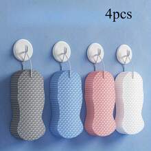 1 قطعة/4 قطع إسفنجة استحمام مقشرة الوجه - مقشرة سمكة ثقيلة الوزن، تنظيف الجسم وإزالة الجلد الميت، إسفنجة استحمام سريعة التجفيف، أبيض ناعم، رمادي، أزرق، وردي، لاستخدام الحمام والسبا والصالون - مقشر، سطح مزخرف، إسفنجة مقشرة متينة