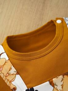 卡通狮子婴儿连体衣套装，婴儿服装，春/秋/冬