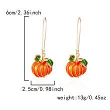 Halloween Pumpkin & Skull Skeleton Pendant Earrings: Versatile Alloy Earring Set, Ideal As A Gift