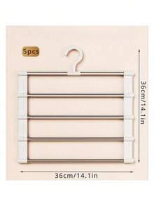 Multi Layer Pants Hanger - Clothing Forms A Space Saving, Non Slip Wardrobe Storage Container, Suitable For Scarves, Jeans, Pants With Multiple Layers Of Shelves And Sturdy Design (This Product Needs To Be Self-Assembled. Easy To Install And Operate), Spring, Minimalist, Summer Tops, Valentine's Day, Dormitory Utensils - Multicolor - View 14