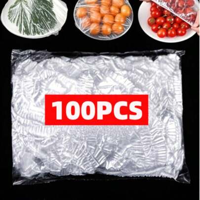 1/50/100 piezas Tapas elásticas para tazones de comida, colores vibrantes, se ajusta a varios tamaños de tazones, ideal para cocina, picnic, barbacoa, almacenamiento de alimentos, suministros para el hogar, utensilios de cocina, accesorios de cocina, tapas de alimentos para el Día de San Valentín