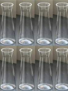 1/5/10/8 buc Vaze din plastic de înaltă calitate, în stil diamant, transparente, lucrate manual, potrivite pentru diverse buchete de flori și aranjamente decorative, ideale pentru sărbători, casă, masă, accesorii pentru petreceri de nuntă, vaze cilindrice din plastic durabile cu laterale netede și transparente, potrivite pentru aranjamente florale centrale și uz zilnic, model geometric contemporan, plastic transparent