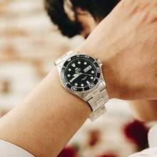 Reloj ORIENT Doble León Importado de Japón Reloj Mecánico Resistente al Agua Luminoso Reloj de Buceo Regalo de Cumpleaños FAA02005D9 - Negro - Ver 6