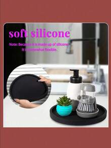 1 szt. Nowoczesna, czarna, okrągła taca ze świecznikiem – wystrój rustykalny, odpowiednia do domu, kuchni i łazienki – idealna do kawy, herbaty lub eksponowania przedmiotów, klasyczna struktura, idealna taca świąteczna