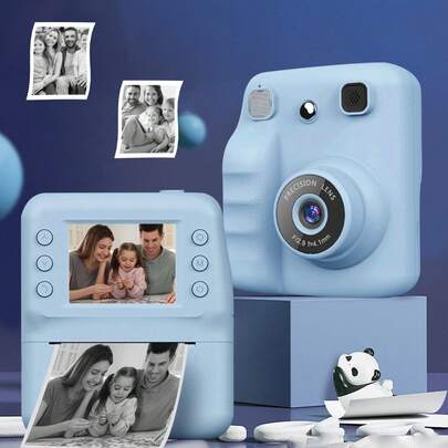 2025 Upgrade Kids Instant Print Camera | 2.4" Large Screen & 1080P HD Recording | Portable Photo Printer With Rolls Paper | Educational Electronic Learning Toy | Perfect Birthday Christmas Gift For Boys Girls (Blue/Pink)