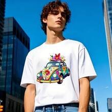 1/2/3 piezas Pegatinas de transferencia de calor de plástico duradero con diseño floral y de escarabajo, adecuadas para DIY en camisetas, vaqueros, sudaderas, bolsas, almohadas (colores mixtos), manualidades para fiestas, pegatinas decorativas de larga duración, decoración de ropa, decoración de fiestas - Multicolor - Ver 5