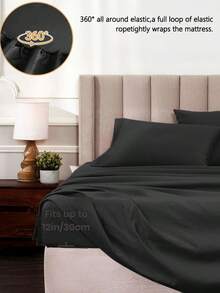 2/3/4pcs Fitted Sheets Set, Bedding, Cozy And Warm Bedding, Solid Color Bedding Sheets, Easy Care And Comfortable, Breathable Bed Set, For Single, Twin, Full, King, Queen Bed Sizes, Suitable For Bedroom, Guest Room, Fall Decor, Room Decor, Halloween Gift, Dormitory, All Seasons, Machine Washable, Ideal Home Gifts