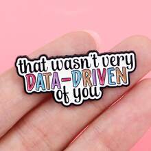 1pc Cartoon Slogan Enamel Lapel Pin - Cute Badge For Backpacks And Clothes Jewelry Costume Accessories Bag Charms Office Accessories