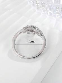 1pc Fashionable Copper Zirconia Devil's Eye Ring For Women's Daily Wear