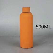 1 Stück doppelwandige Edelstahl Vakuumisolierte Flasche in einfarbig kreativem Design mit kleiner Öffnung, Yoga Flasche, Sommer Sport Wasserflasche, verschiedene Farben, geeignet als Geschenk zur Einschulung, zu Feiertagen und Geburtstagen für Jungen und Mädchen, für Büro, Zuhause und als isolierte Reiseflasche, mit glatter Gummi-Oberfläche