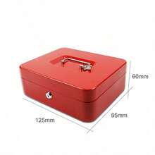 Portable Lockable Cash Box Deposit Slot Petty Cash Small Money Box Safe With 2 Keys - Default - View 5
