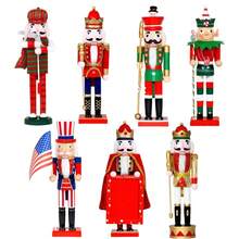 Extra Large Christmas Nutcracker Ornament - Traditional Wooden Nutcracker, Holiday Christmas Decoration - Framed King, Commemorative - Colorful Puppet - Christmas Gift - Suitable For Christmas Decoration, Bedroom, Living Room, Closet, Office, Dorm Room. Home Decoration, Christmas Party Decoration Supplies - Merry Christmas - Multicolor - View 10