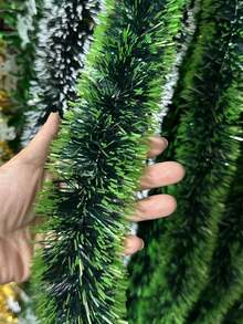 1roll Christmas Fur Strips Artificial Christmas Wreath Green Rattan Wedding Party Decoration Home Decor Christmas Decorations Room Decor Winter Christmas Decorations Home Christmas Gifts Christmas Decor - Multicolor - View 14