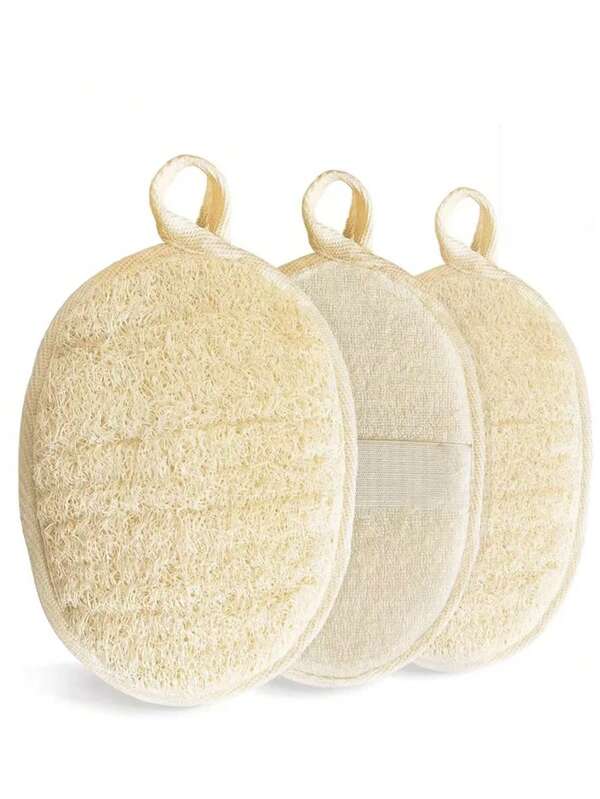 Spugna esfoliante in loofah naturale - Scrubber per il corpo e la cucina per pelli sensibili, spugna da bagno e doccia, loofah riutilizzabile per donne e uomini, in fibra vegetale naturale, senza ingredienti chimici (dopo aver ricevuto il prodotto, si prega di immergerlo in acqua per due minuti per farlo espandere e ammorbidire)