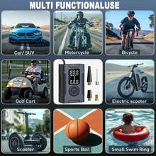 Inflador de neumáticos inteligente portátil, compresor de aire para automóvil