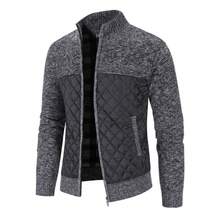 Men Sports Cardigans - 6635 Light Gray - View 4