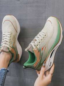 Unisex Teenagers' Height Increasing Breathable Fashion Versatile Comfortable Outdoor Running Sports Shoes, Suitable For Autumn - Green - View 4