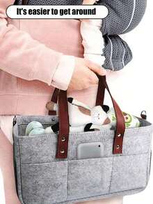 Easypie Selection Multipurpose Felt Car Trunk Storage Bag, Fiber Material, Durable Car Storage Bag With Handle, Dust And Moisture Resistant, Practical Car Accessories