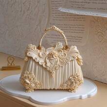 垂直纹理硅胶模具，蜡烛模具，环氧树脂铸造硅胶模具，DIY 模具用于制作蜡烛石膏粘土，圣诞节、感恩节和情人节 - 白色 - 查看 3