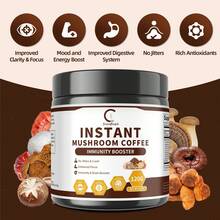 MULITTEA Instant Mushroom Coffee 120g (40 Servings) – With 10-In-1 Mushroom Blend (Lion's Mane, Chaga, Reishi), Supports Immunity, Jitter-Free Energy, Focus & Digestive Health For Adults - 120g - Xem 4