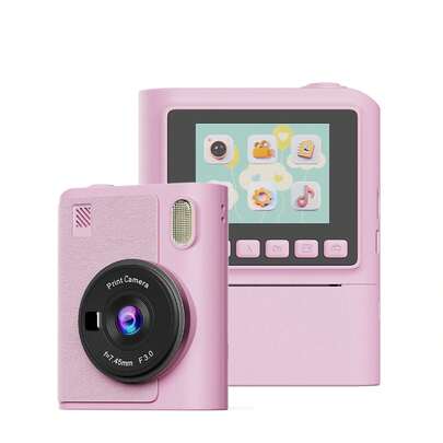 儿童相机即时打印，数码相机，复古数码摄像机，儿童即时打印相机，儿童节、圣诞节和生日礼物玩具