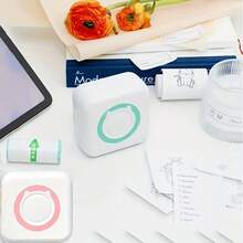 Ink-Free Student Mini-Printer, Office Mobile Thermal Print Photos, Documents, Label Printers, Connected Mobile Android Pocket Machine, Multi-Color Options,Christmas Gift Box